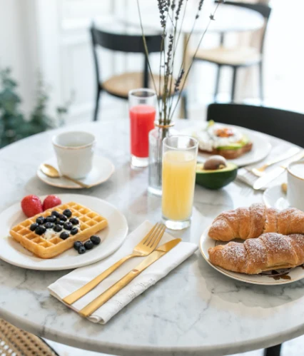 La preparazione della colazione a Quatrum Napoli